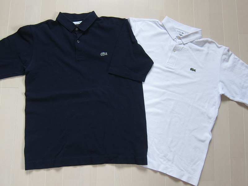 LACOSTE ラコステ 半袖 ポロシャツ クラシック フィット ２枚セット Ｍ 紺 白