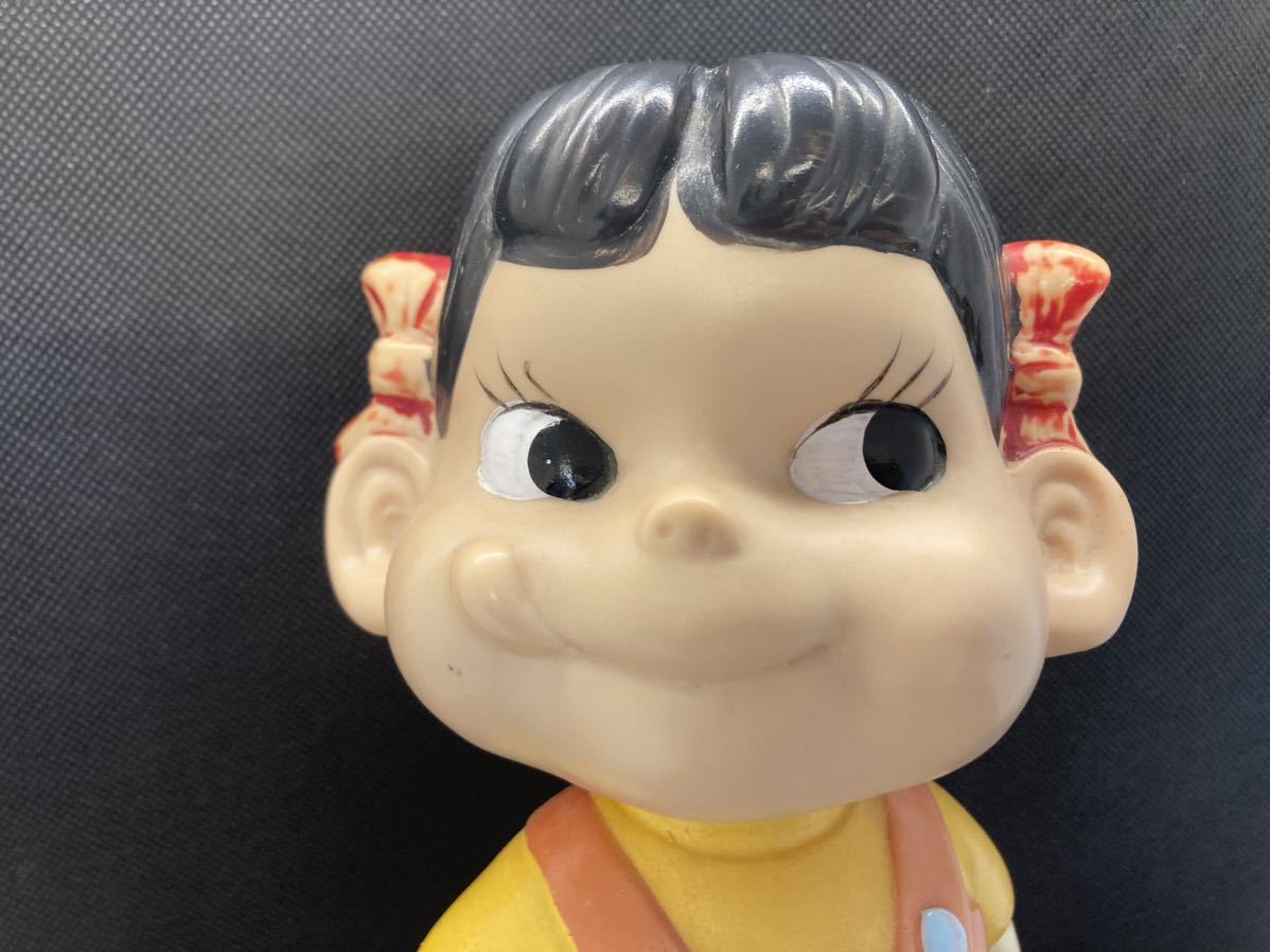 FUJIYA 不二家ミルキー 不二家ペコちゃん 首振り人形 高さ29cmソフビ 