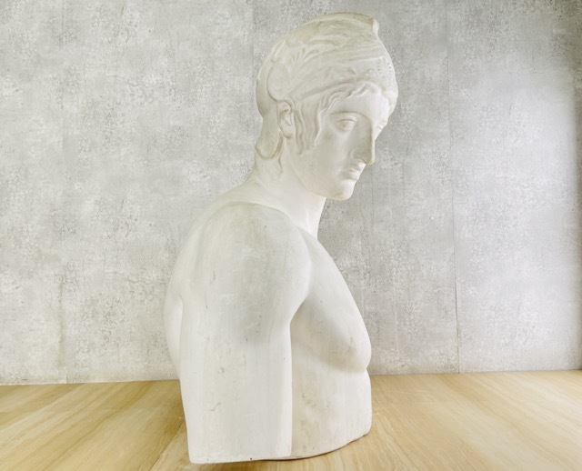 石膏像 【中古】マルス デッサン 男性像 約63×33×76cm 大型 胴体 胸像