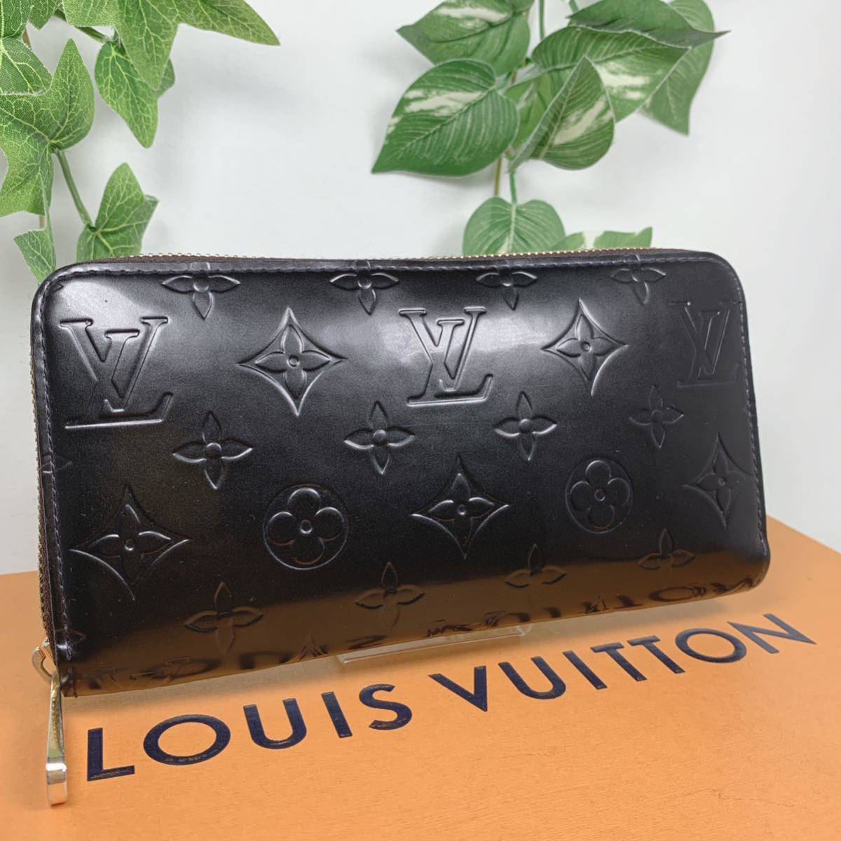 1円 LOUIS VUITTON ルイヴィトン 長財布 ラウンドファスナー ヴェルニ 