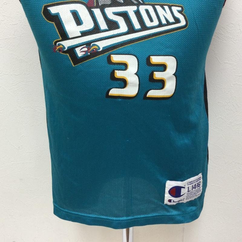 チャンピオン USA製 NBA PISTONS No33 HILL デトロイズピストンズ