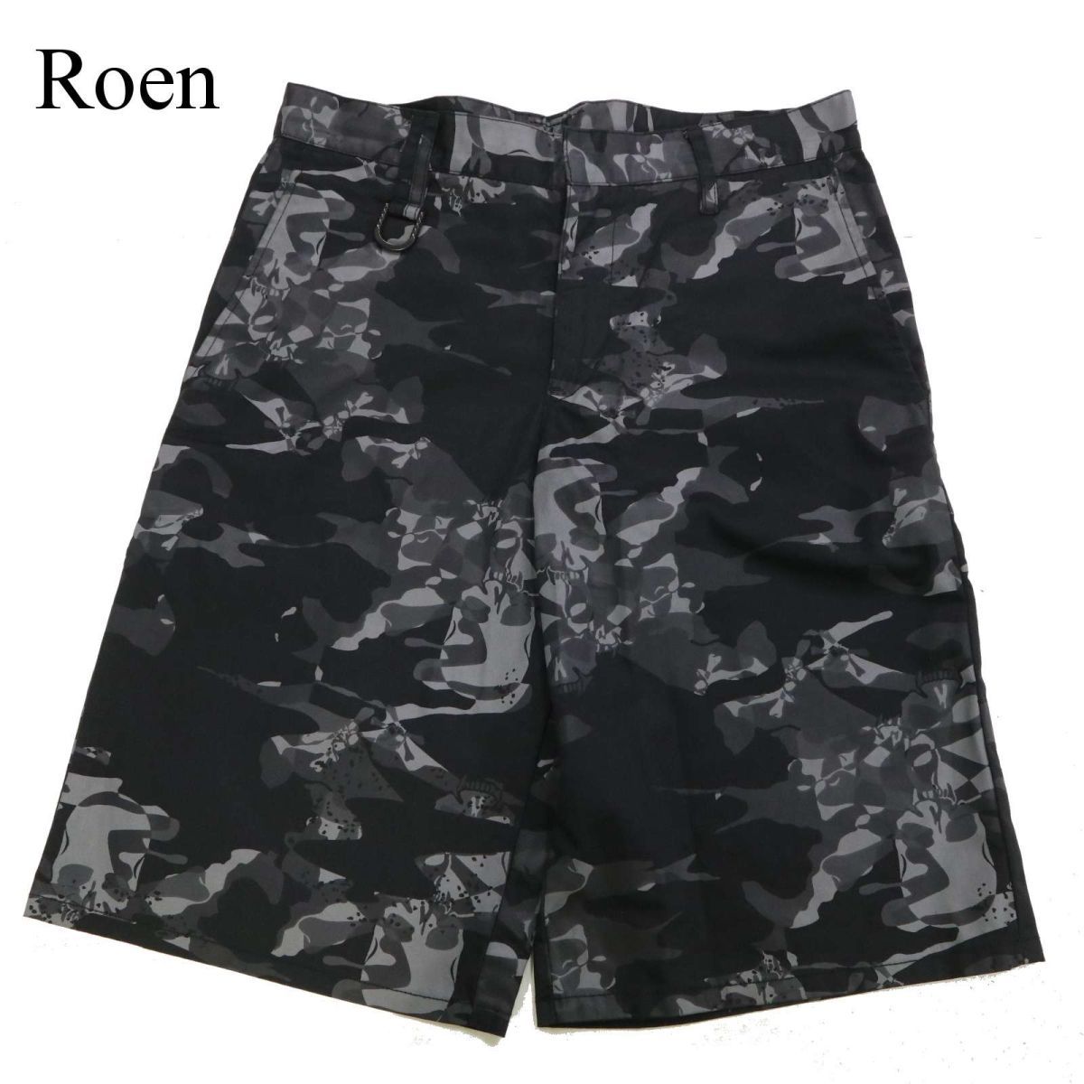 Roen ロエン 迷彩 スカル カモフラ総柄★ 春夏 ショート パンツ Sz.30　メンズ 日本製　I3B00001_6#P