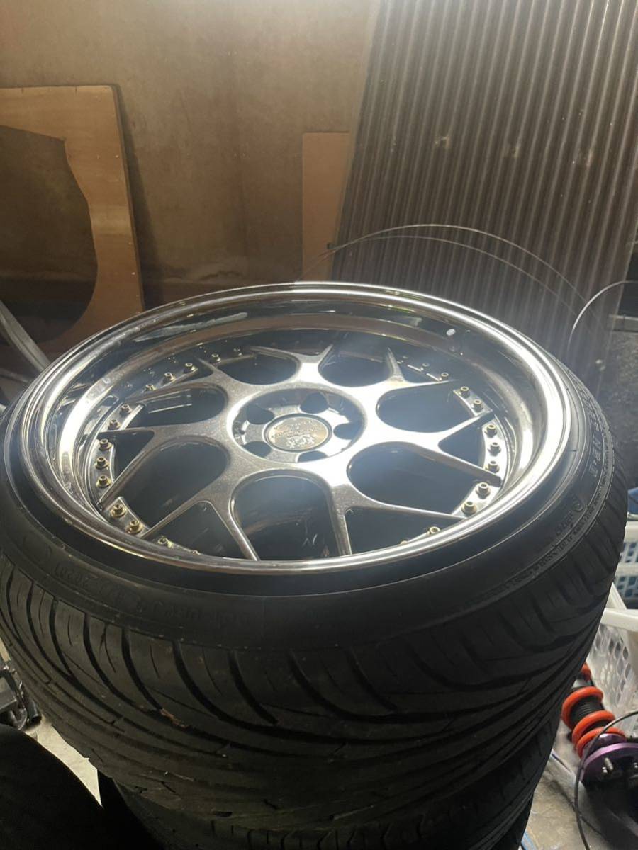 aoudhan DS01 9.5J ＋35 18インチ PCD100 5H タイヤ＆ホイール 4本  