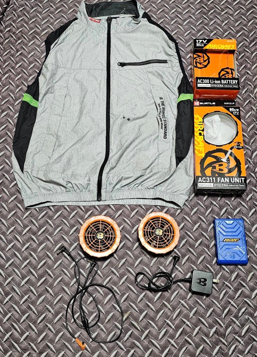 バートル空調服ファンユニット、17vバッテリーセット(中古品)(作業服 