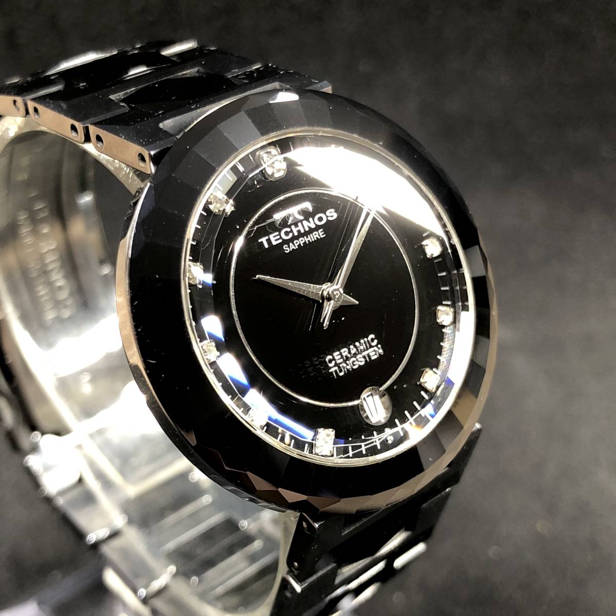 TECHNOS TEM657 テクノス デイト 腕時計 クォーツ 美品 稼働品 