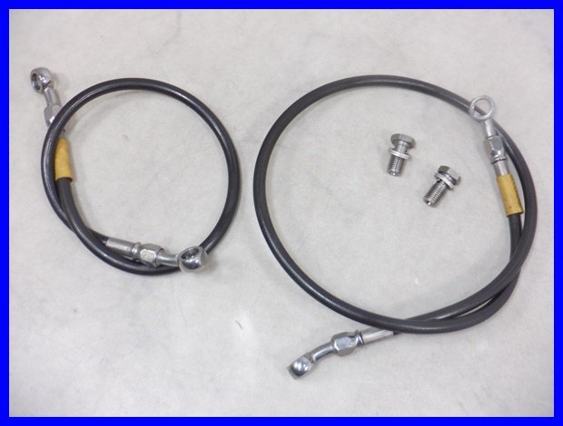 ！☆a494 Z250FT KZ250A メッシュホースセット ACTIVE/GOODRIDGE ブレーキホース レターパックプラス可