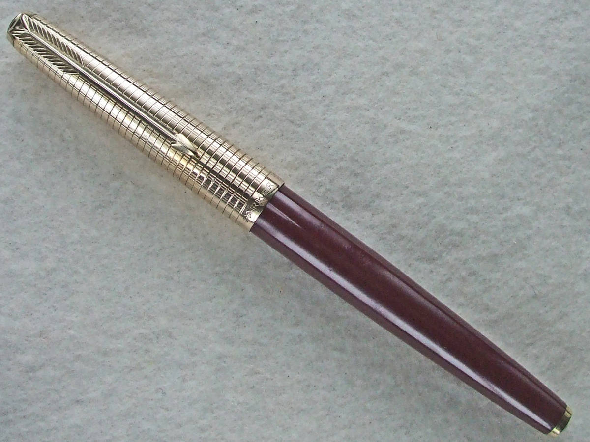 ◇レア美品◇1960年代製 パーカー 61万年筆 12金RGキャップ 14金M 