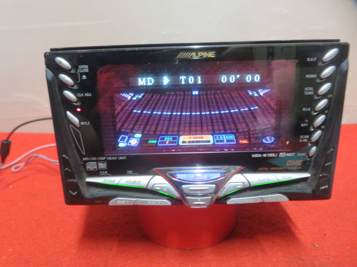 CS430＊アルパイン MDA-W789J カーオーディオ CD MD デッキ プレイヤー
