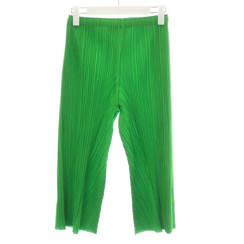 Pleats Pleas ライトグリーン パンツ プリーツプリーズ PLEATS PLEASE イッセイミヤケ イージーパンツ