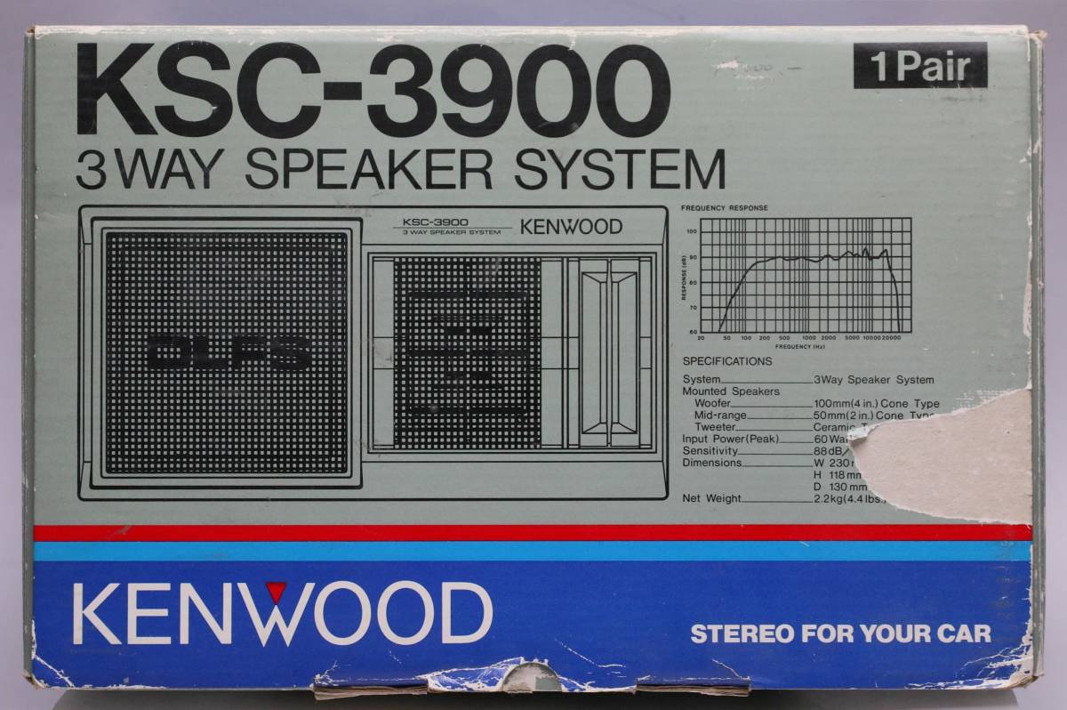 KENWOOD KSC-3900 スピーカー ケンウッド 旧車　昭和レトロ Yahoo!オークション ケンウッド KENWOOD KSC-3900 ペア スピーカー