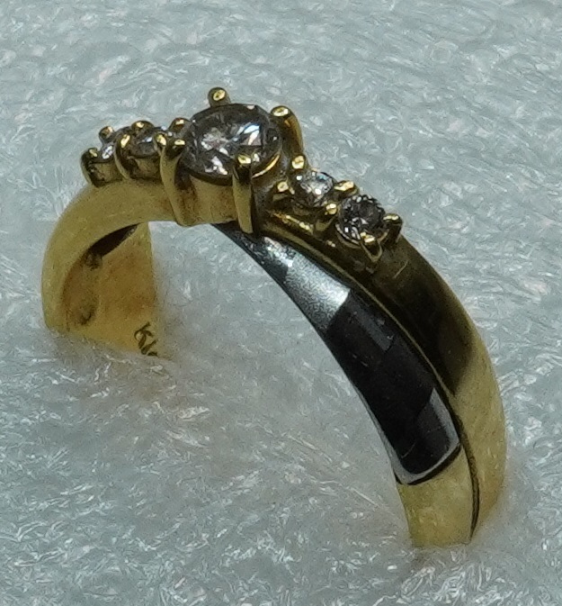 ダイヤ 0.30ct 9号 K18 pt900 大網てんとう虫 D14-487-8 ,□ 【公式通販】