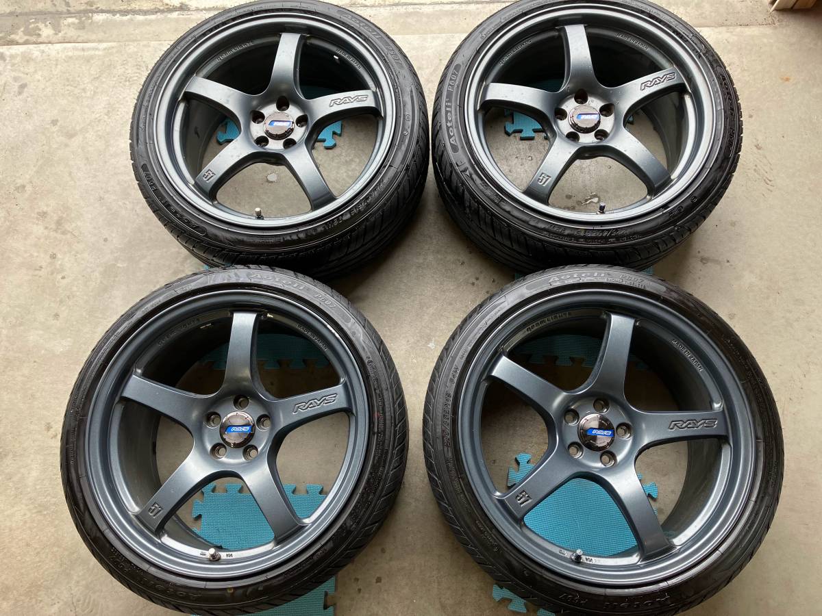 限定セール，定番人気 RAYS グラムライツ 57CR 18インチ 8.5J +45 9.5J +38 5H-100 ガンブルーⅡ センターキャップ付 インプレッサ 86 BRZ カローラ ブレンボ対応(ラジアルタイヤ)｜売買されたオークション情報、yahooの商品情 5穴