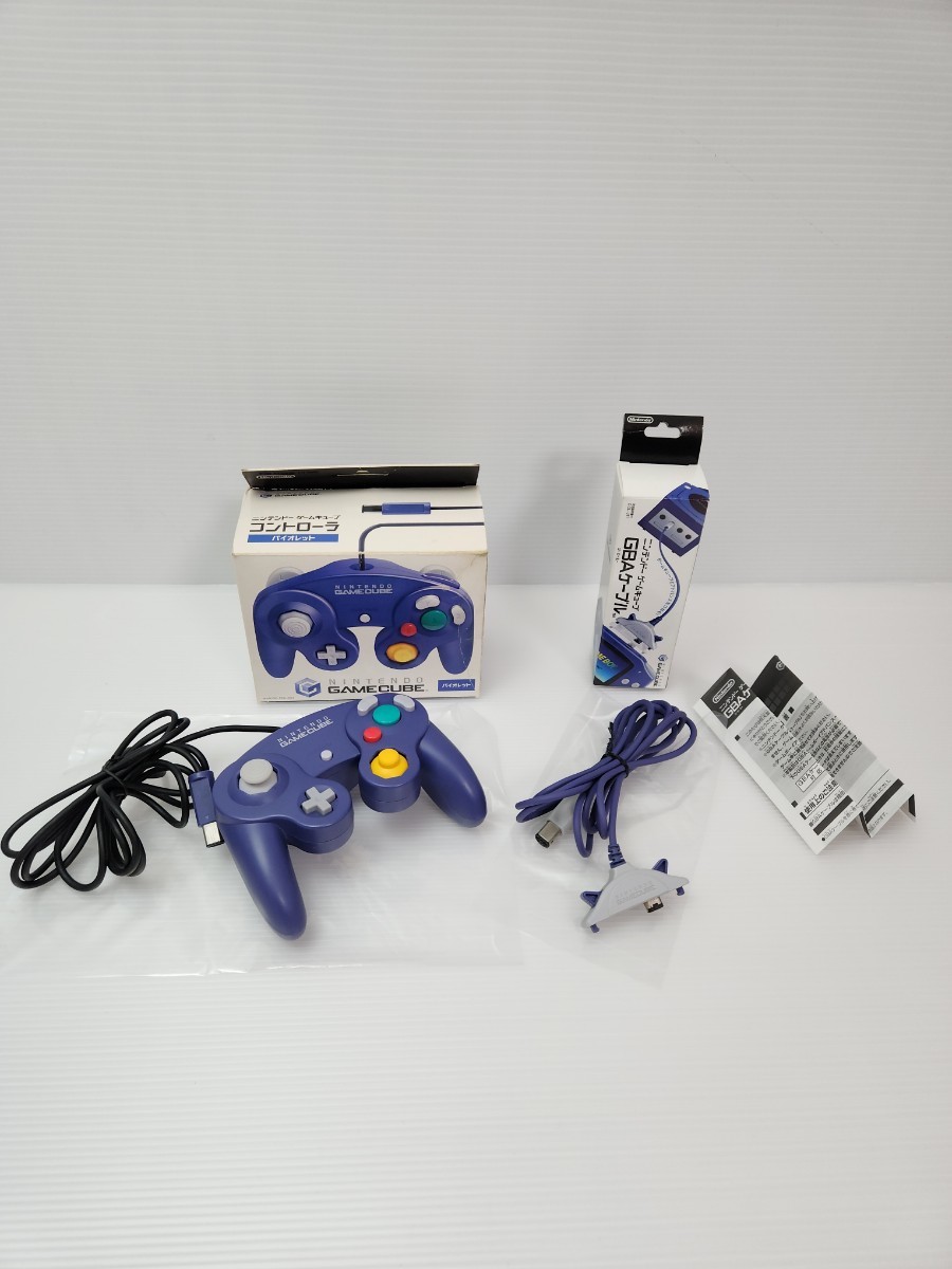 希少 純正品 ニンテンドー ゲームキューブ コントローラ DOL-003 Nintendo controller コントローラー GC 箱 GC GBAケーブル DOL-011