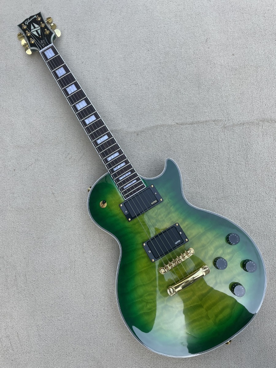 Guitar レスポール カスタム 緑 レスポール Gibson タイプ 緑 系の
