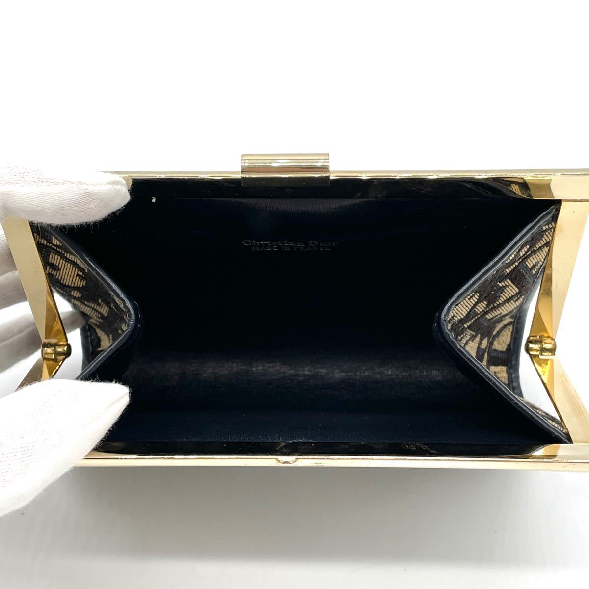 極美品】クリスチャンディオール トロッター がま口 クラッチバッグ