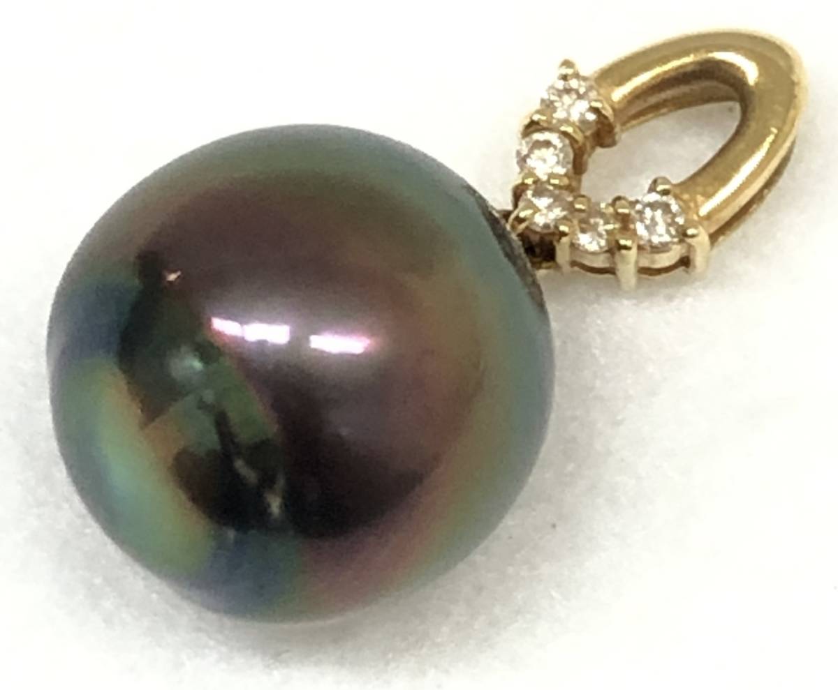 13mm 黒蝶真珠 ネックレス 鑑別書付 13ミリ大珠の気品と存在 K18