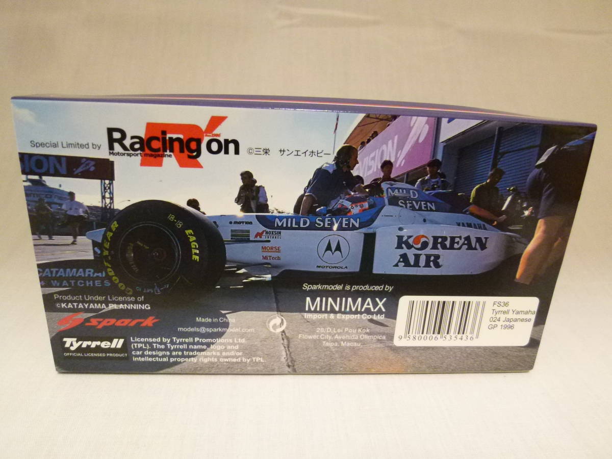 レーシングオン別注 Spark スパーク 1:43 F1 Tyrrell ティレル Yamaha
