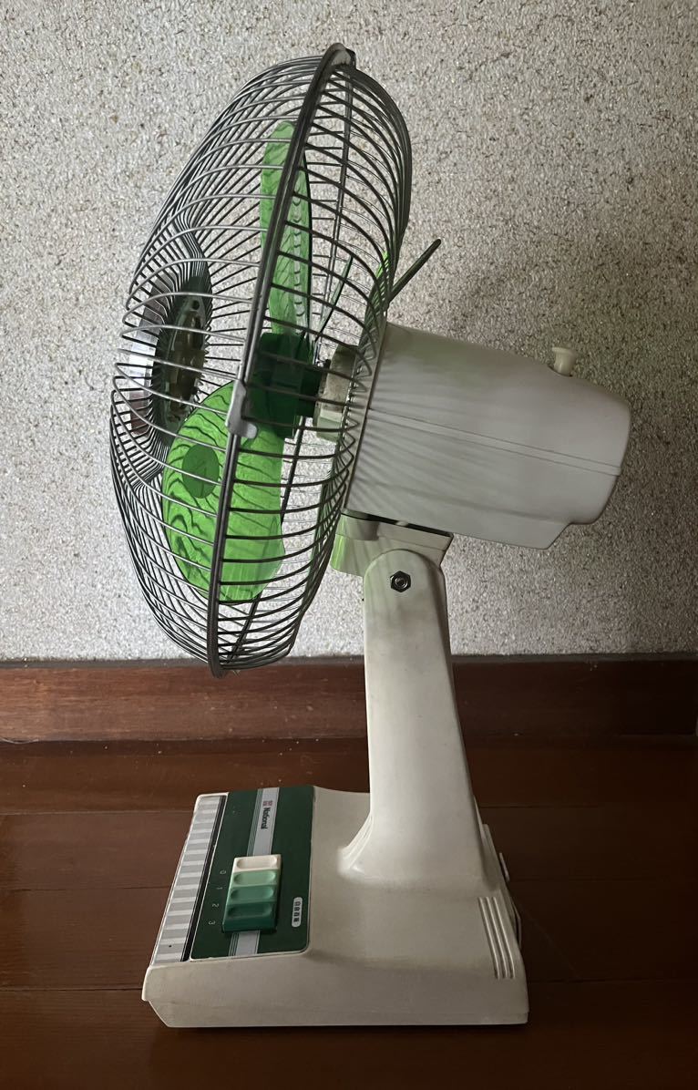 ★卓上　扇風機 水色 30cm 3段階風量★ナショナル★動作確認済み★レトロ★ ☆卓上 扇風機 水色 30cm 3段階風量☆ナショナル☆動作確認済み☆レトロ