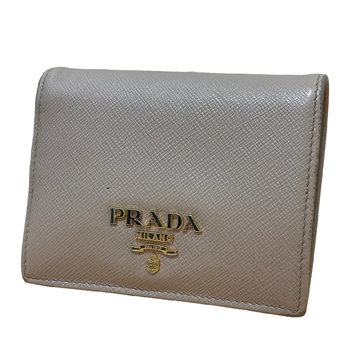 PRADA ゴールド 折り財布 【公式通販】
