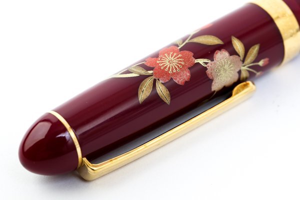 PLATINUM プラチナ #3776 万年筆 昇峰 金蒔絵 桜 ペン先 細字 文房具