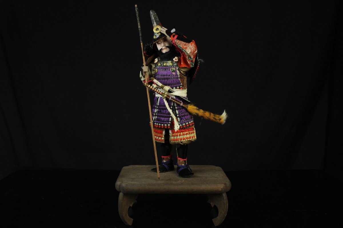 董芸】大正年期 日本人形 武将 加藤 清正 像 人形 武者人形 蔵出品 [