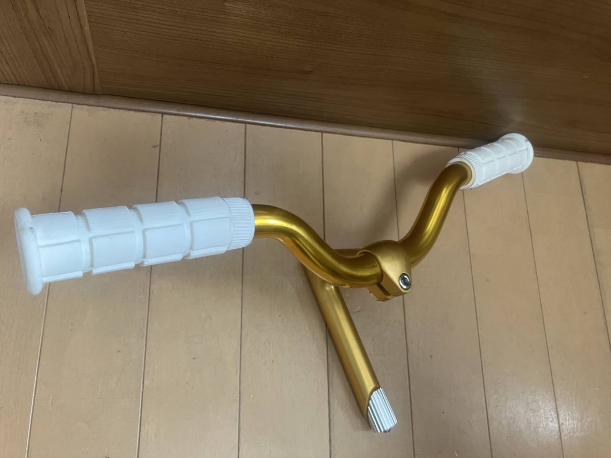 中古 ピスト ライザーハンドルセット 競輪 ゴールド 黄金 MASH 10000