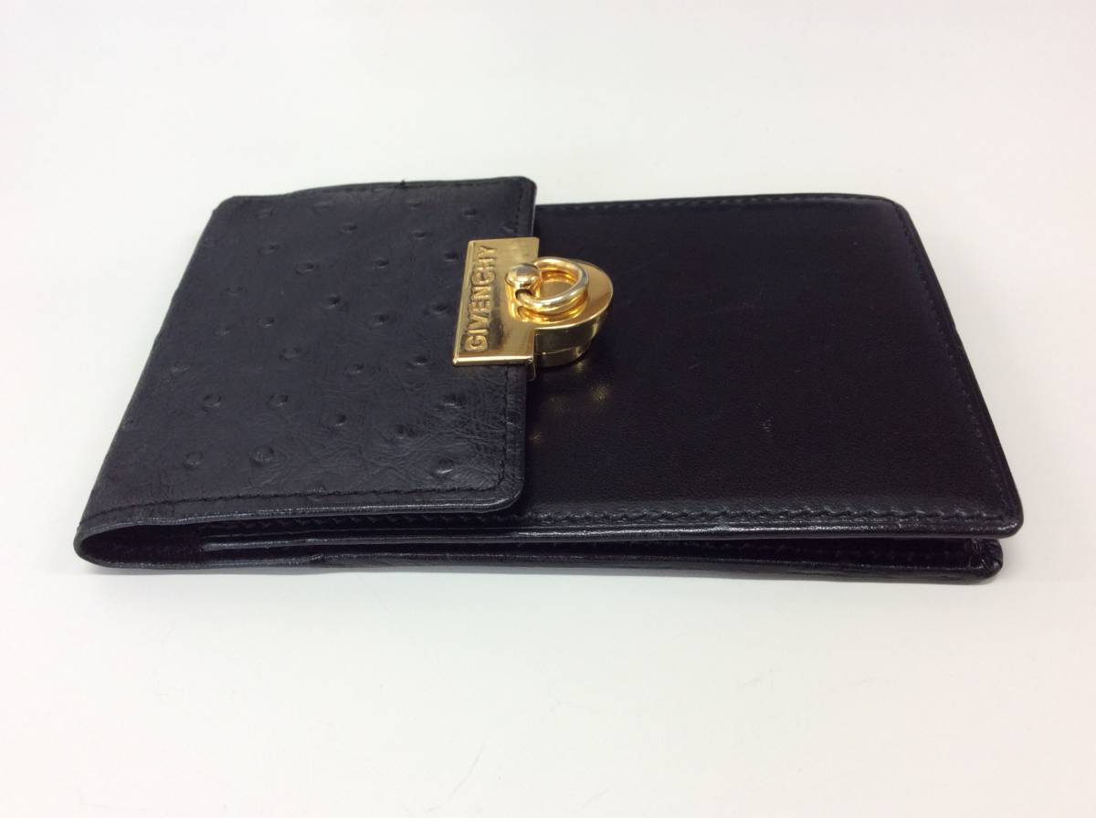 7643 GIVENCHY ジバンシィ オーストリッチ 型押し レザー シガレット 