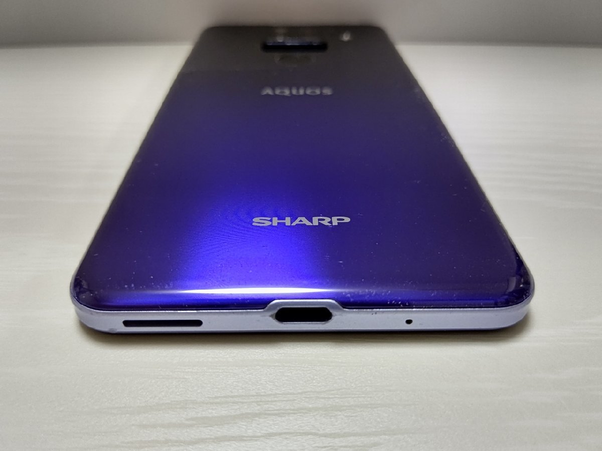 ☆【31139WM】 ジャンク SH-M16 SHARP AQUOS sense4 plus パープル