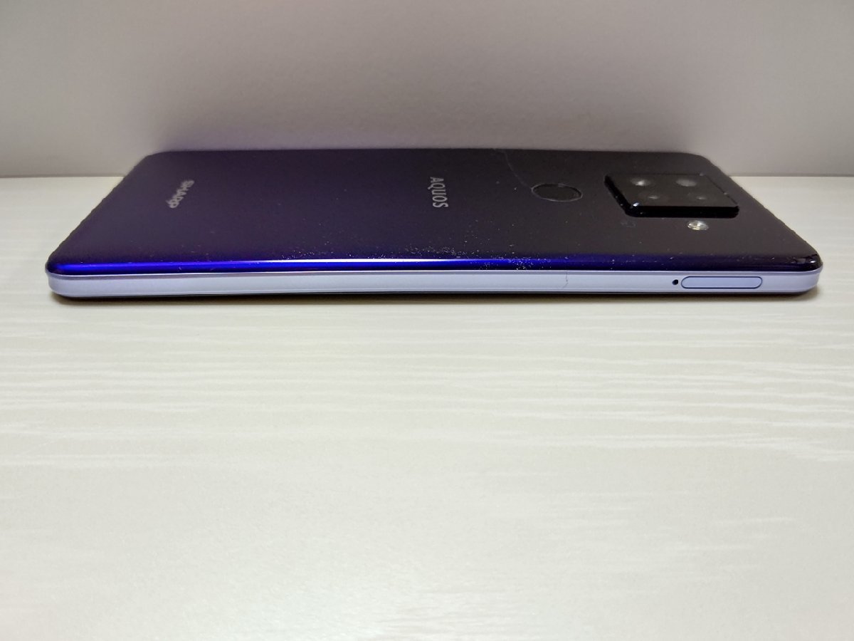 ☆【31139WM】 ジャンク SH-M16 SHARP AQUOS sense4 plus パープル