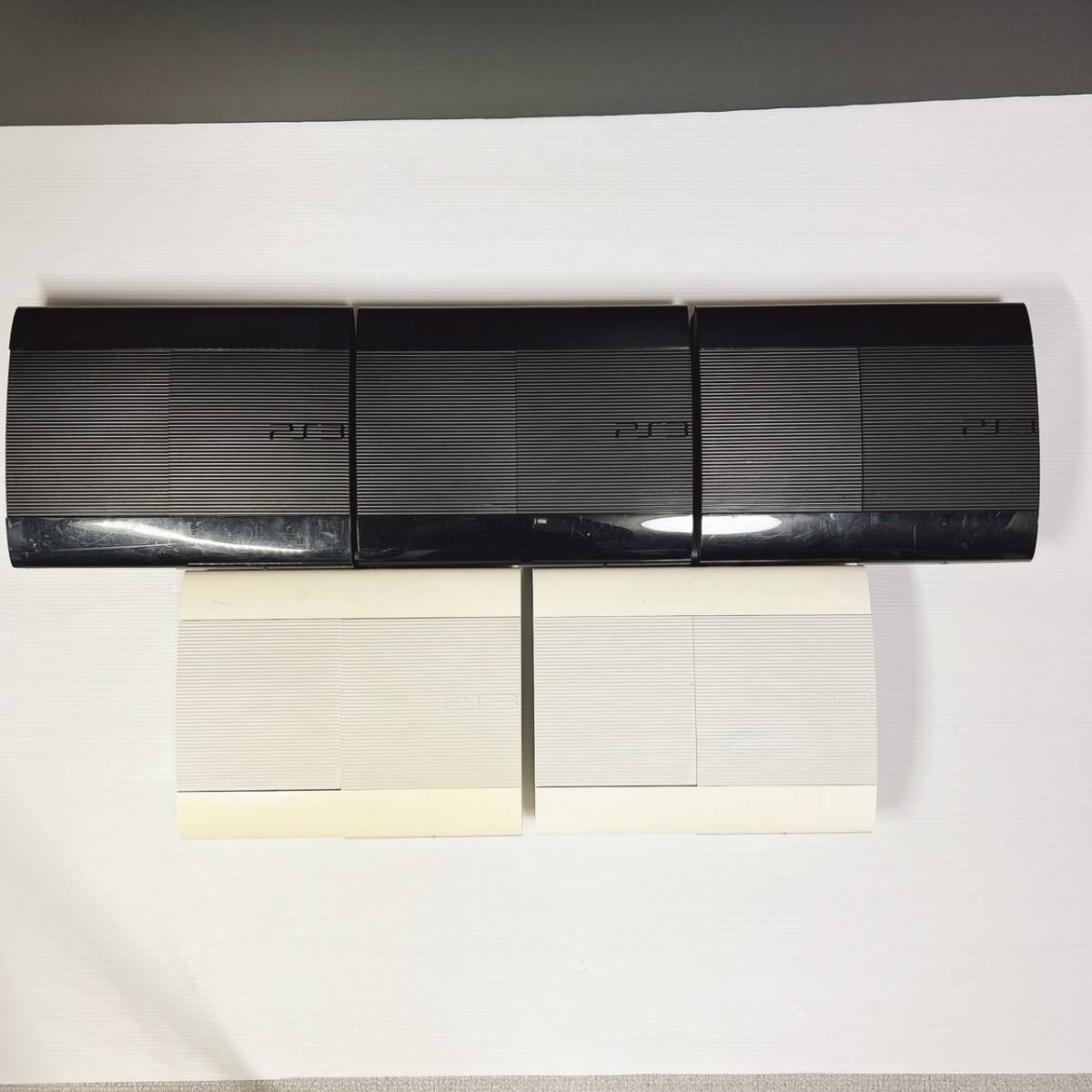 ①1円～通電，ソフト読込稼働確認済み PS3 プレイステーション3 PlayStation3 CECH-4000B 4200B×2 4000BLW×2 本体 計5台 大量 まとめ売り 