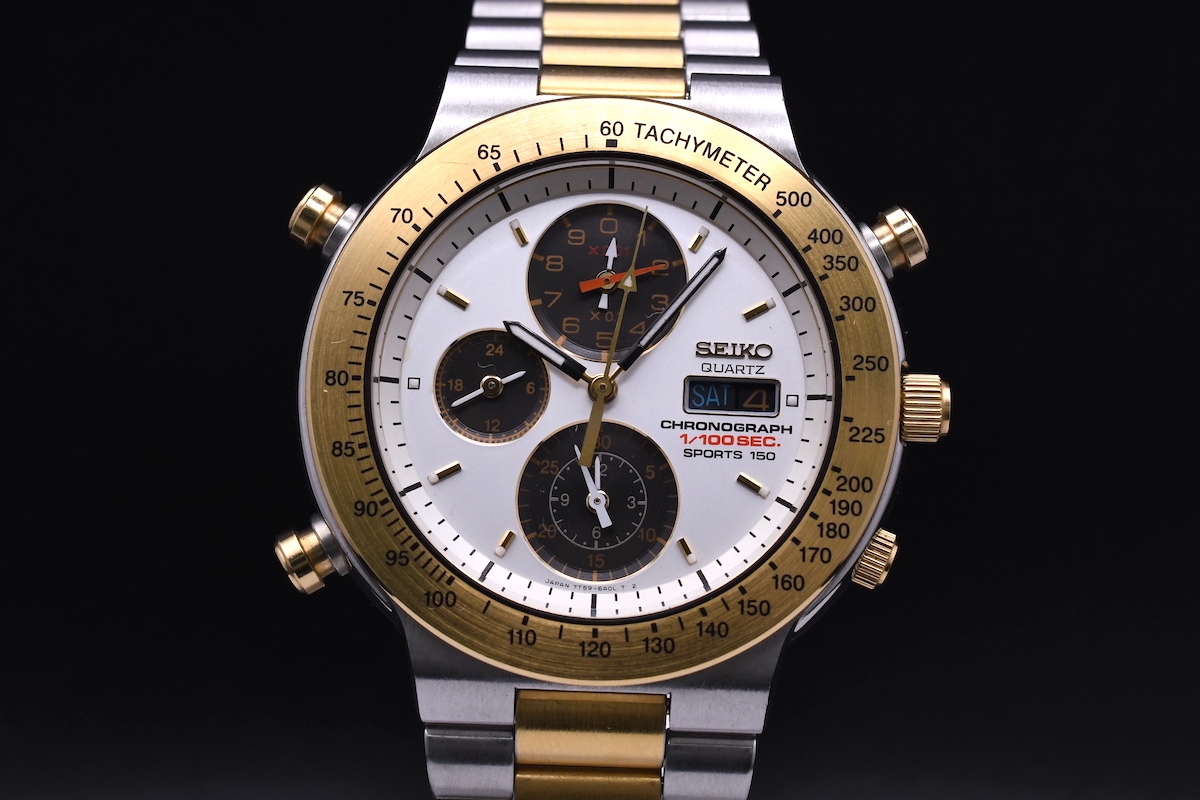 ジャンク品 SEIKO CHRONOGRAPH 1/100 SEC150 Ref:7T59-6A00 セイコー