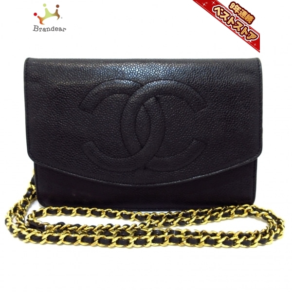 チェーンウォレット シャネル キャビアスキン CHANEL マトラッセ