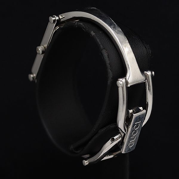 1円 稼働 良品 グッチ 1500L 黒文字盤 QZ レディース腕時計 OGH