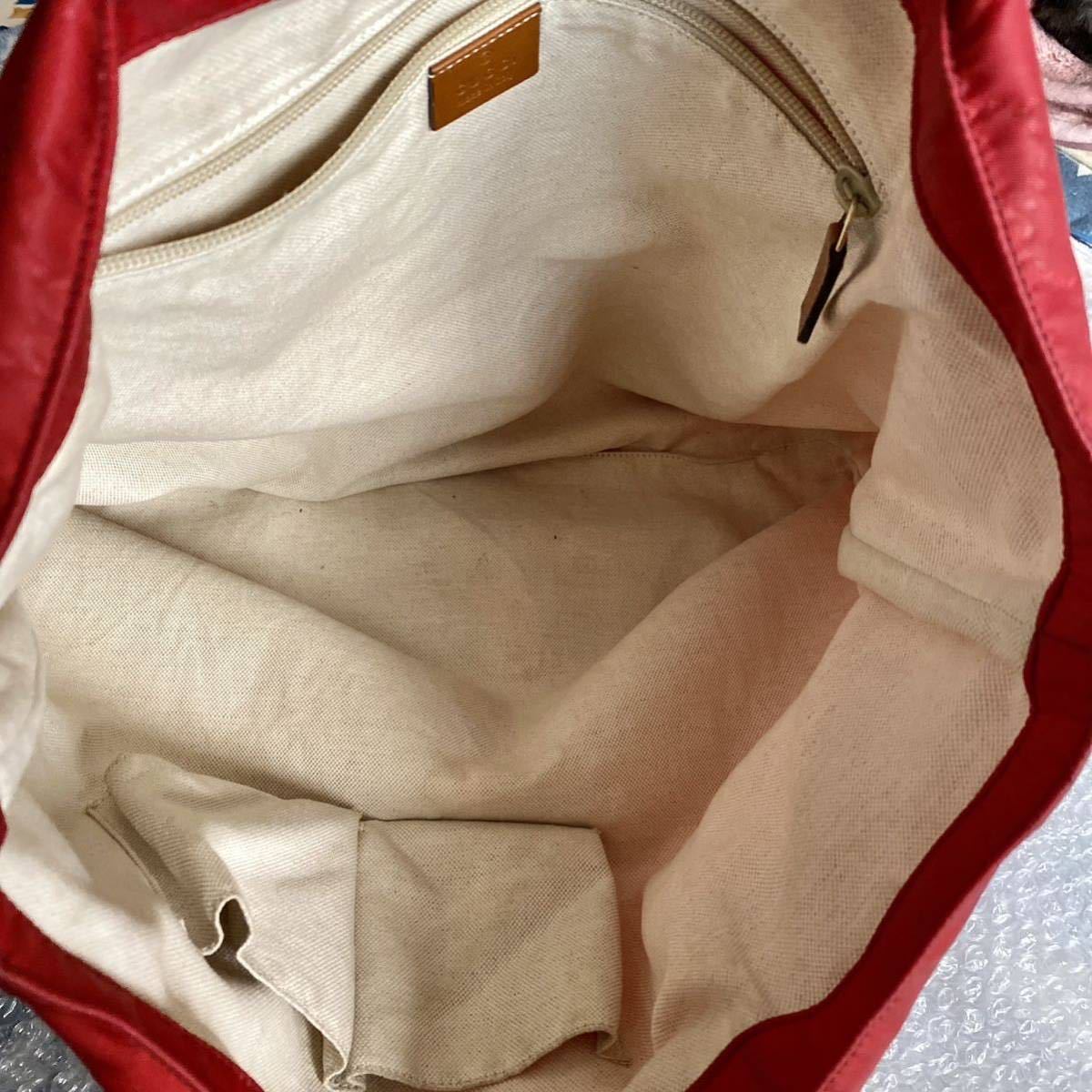 グッチ GG柄 ナイロントートバッグ レッド 赤 GUCCI トートバッグ GG柄