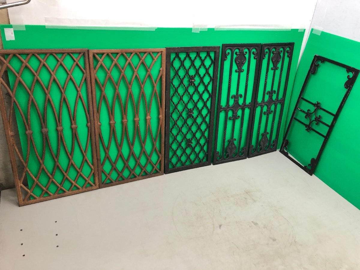 ◇◇ 佐川発送 直接引取可 ネット販売限定!!【中古品】不明 アイアンレリーフ(門扉)6枚セット 不明 現状渡し (PB)Ｈ/m50630/4/15