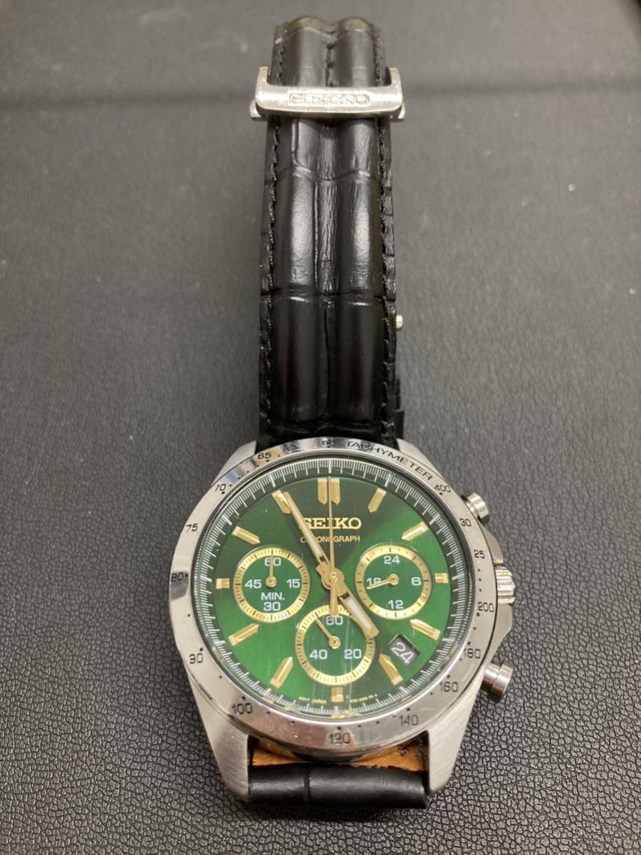 SEIKO セイコー スピリット クロノグラフ 腕時計 クオーツ グリーン