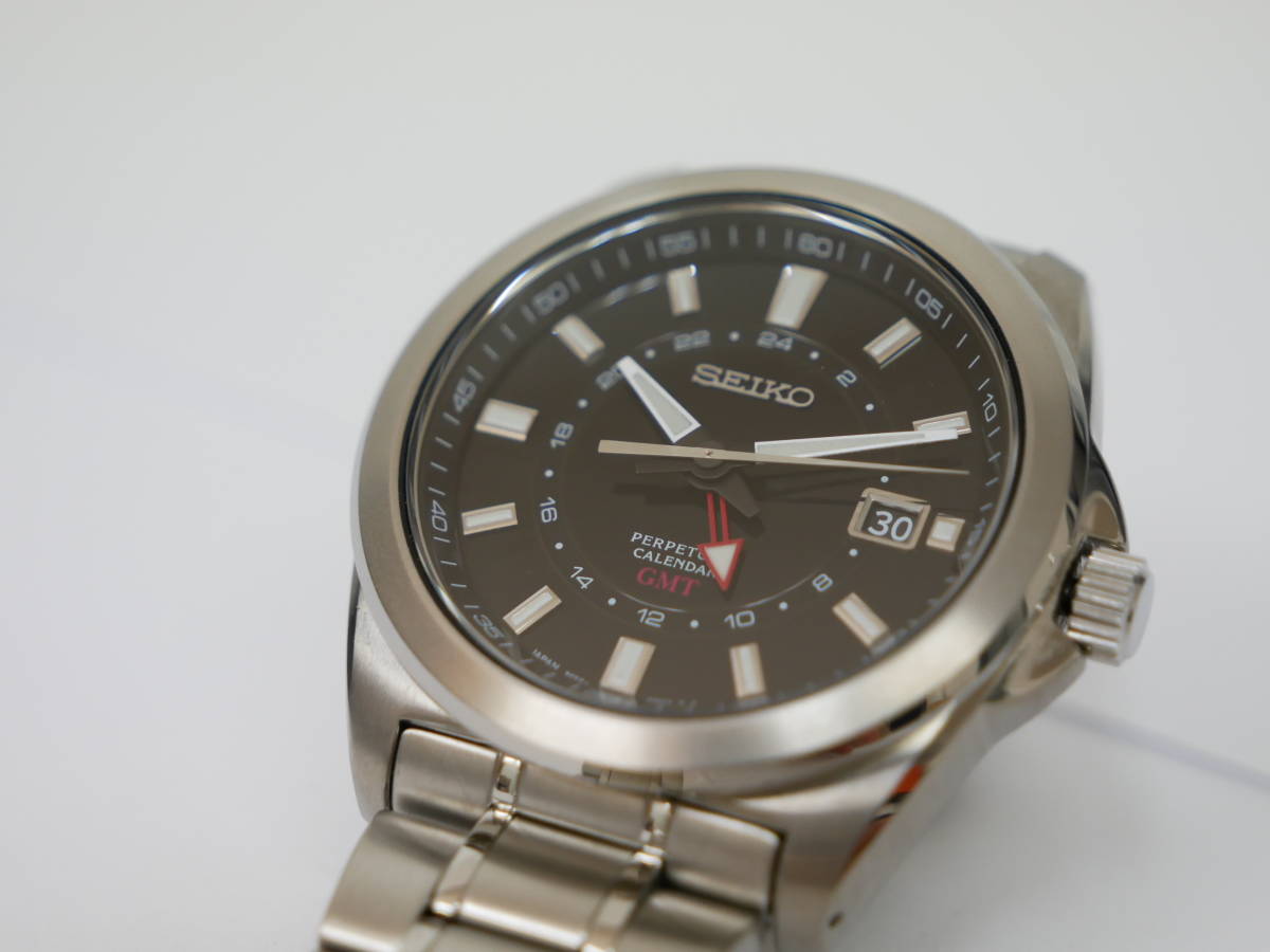 0028 SEIKO SBQJ015 8F56-00M0 GMT Titanium セイコー パーペチュアル