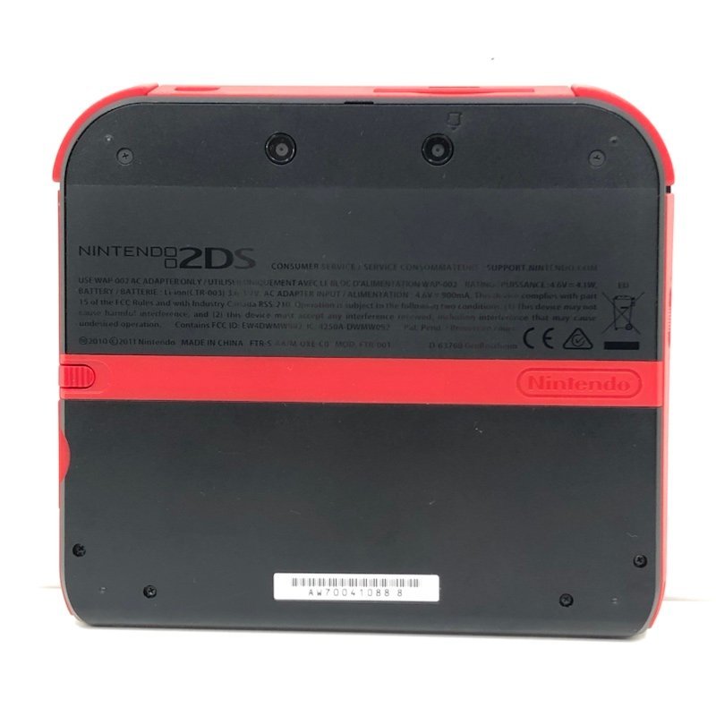 230615PT380038 Nintendo 任天堂 2DS 北米版 赤＆黒 ニンテンドー 本体 Nintendo 0 Edition