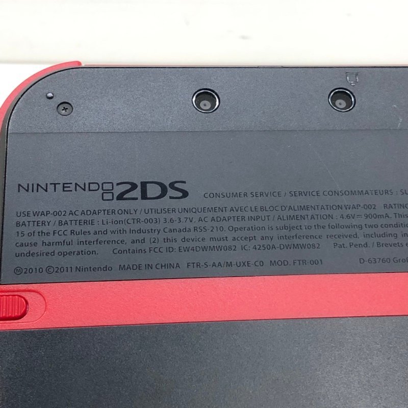 230615PT380038 Nintendo 任天堂 2DS 北米版 赤＆黒 ニンテンドー 本体 Nintendo 0 Edition