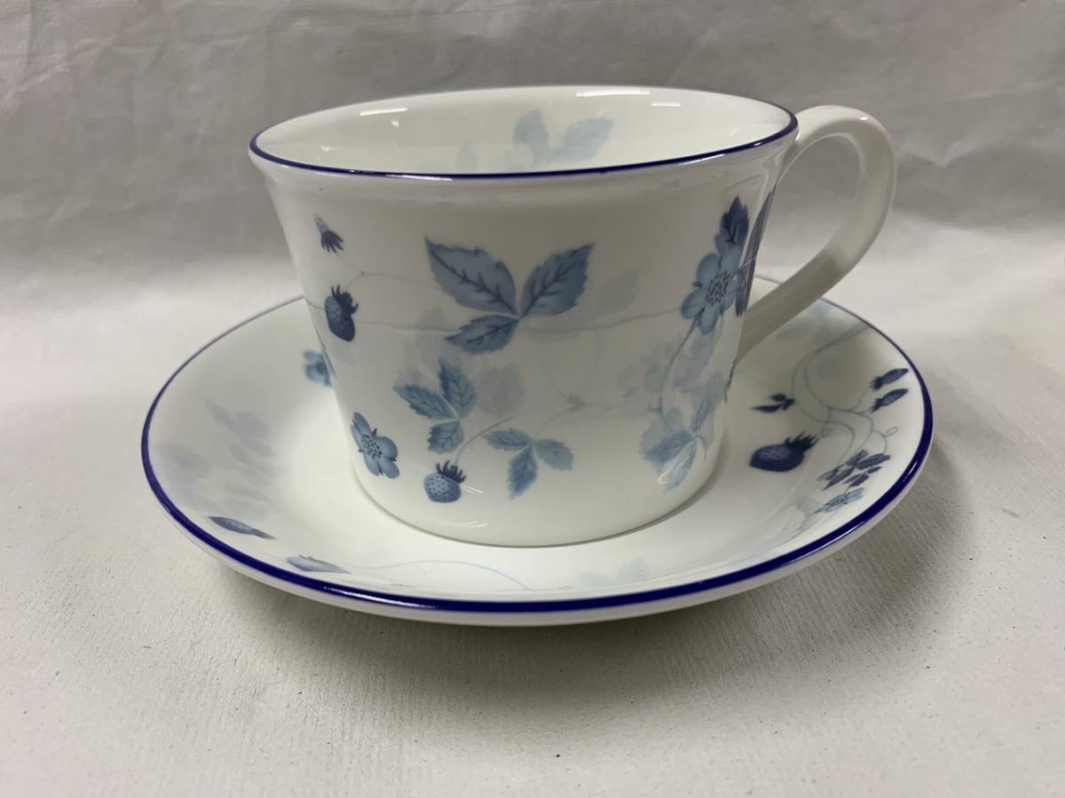WEDGWOOD WILD STRAWBERRY 【未使用】WEDGWOOD ウェッジウッド/カップ＆ソーサー2客セット/ワイルドストロベリー WEDGWOO ワイルドストロベリー2客