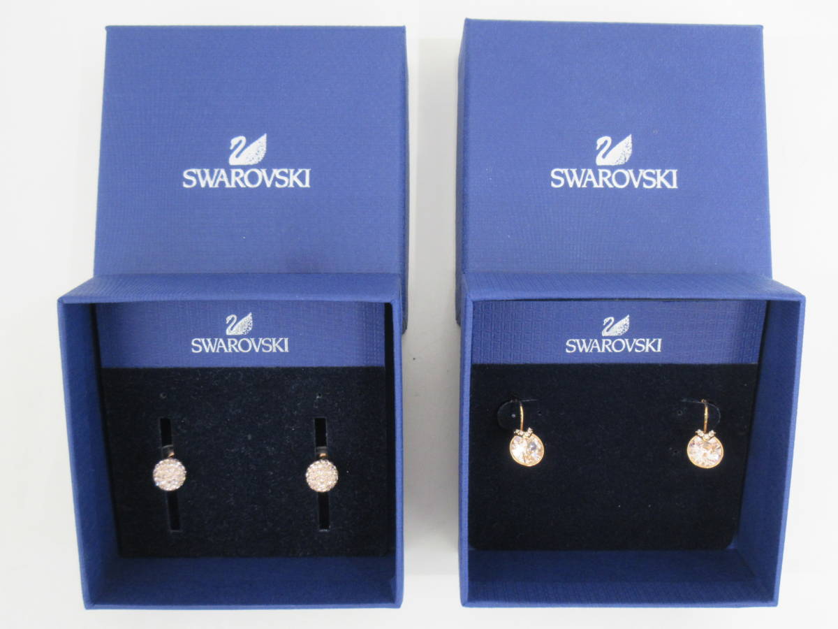 SWAROVSKI スワロフスキー ネックレス ピアス 4点まとめセット 箱付 