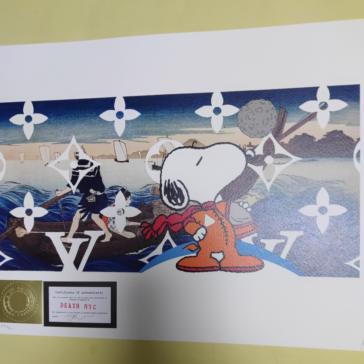 DEATH NYC 世界限定100枚 アートポスター スヌーピー SNOOPY 浮世絵
