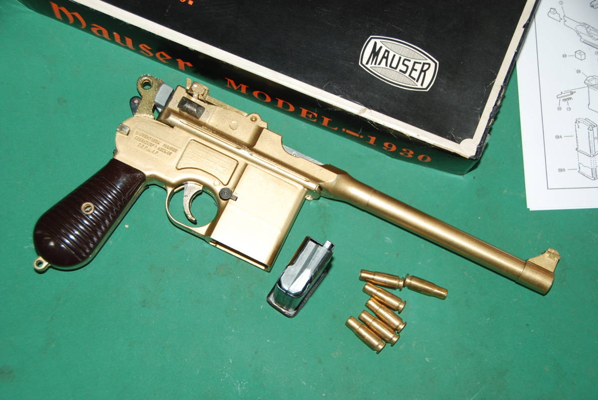 ハドソン モーゼル1930 MAUSER MODERU 1930 未発火　作動確認　未発火カートリッジ6個付 SMG刻印入