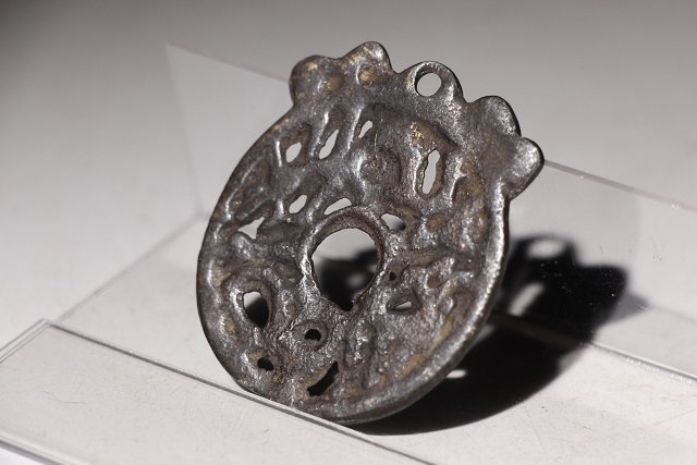 博物館展示品 来歴有 1128 清時代 古銅仏装身具一組 寸法約8.5