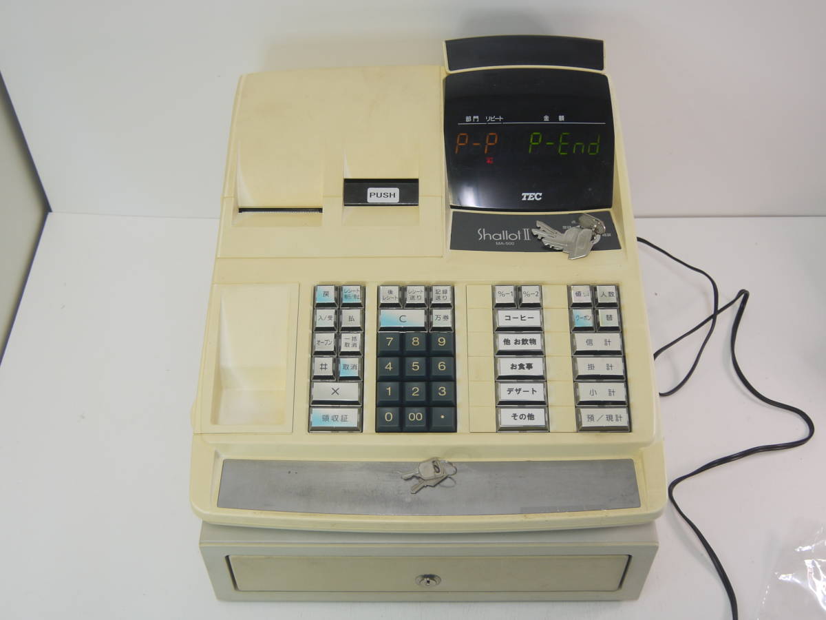 東芝TEC 投げ飛ばす テック レジスター Shallot Ⅱ シャロット2 MA-500
