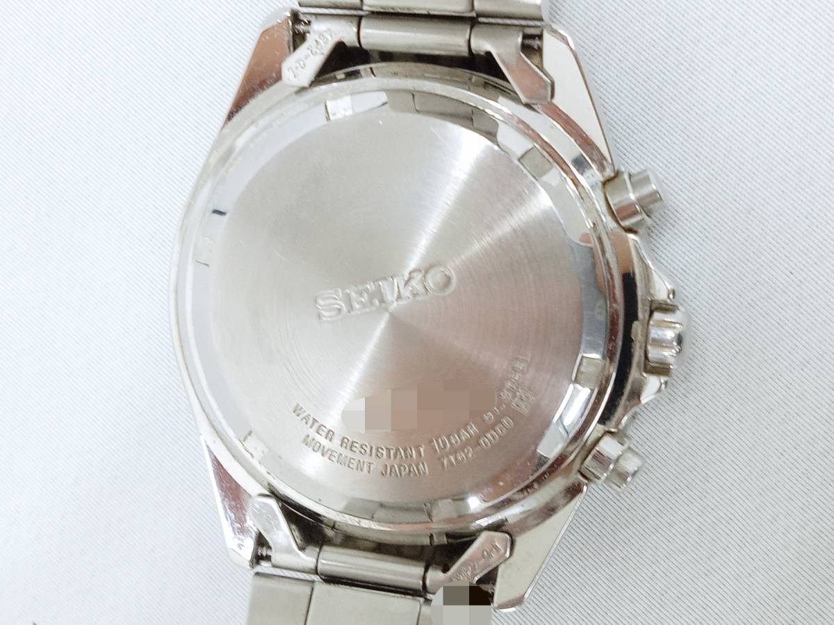 ジャンク 【ジャンク不動品】SEIKO 7T62-0DC0 セイコー クォーツ 