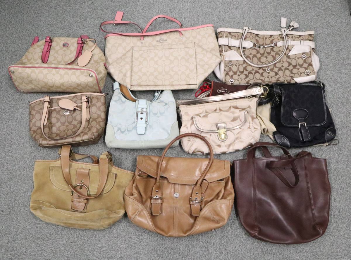 格安，HOT COACH コーチ バッグ 10点 まとめ売り/ハンドバッグ/トートバッグ/ショルダーバッグ/シグネチャー/レザー ブランド レディース ③(トートバッグ)｜売買されたオークション情報、yahooの商品情 かばん、バッグ