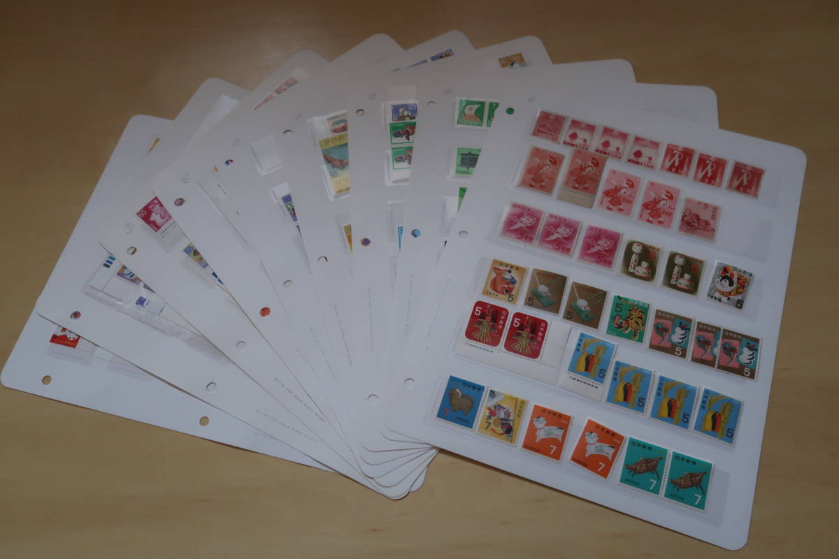 日本切手　年賀切手コレクション　未使用・バラ　全313枚　額面総額15，252円　