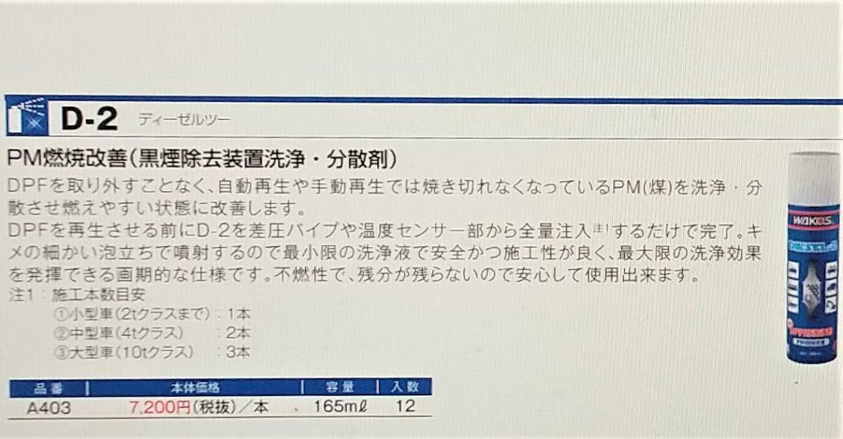 即納!! WAKO'S ディーゼル1 ディーゼル2 D-1 D-2 燃料洗浄剤