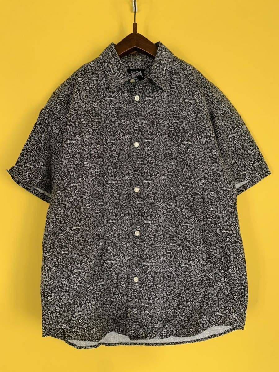 90s old stussy シャツ ドル柄